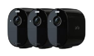ARLO Essential Spotlight x3 - IP-Sicherheitskamera - Indoor - Kabellos - Amazon Alexa & Google Assistant - Decke/Wand - Schwarz